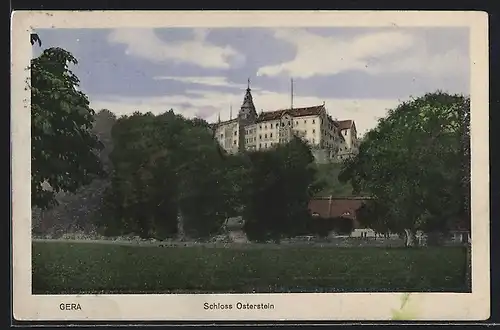AK Gera, Schloss Osterstein auf dem Berg