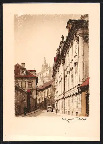 AK Prag / Praha, Hradcany z Valdstynské