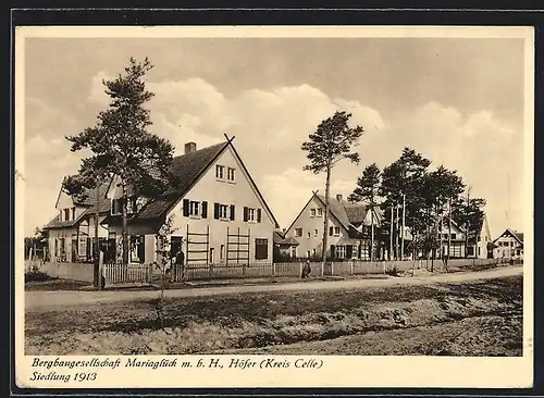 AK Höfer / Celle, Bergbaugesellschaft Mariaglück mbH, Siedlung 1913
