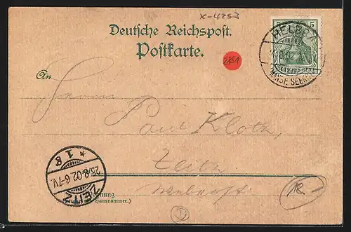 Lithographie Helbra, Kochhütte, Hohenthal-Schacht, Gasthof z. Kronprinz, Bad-Anna