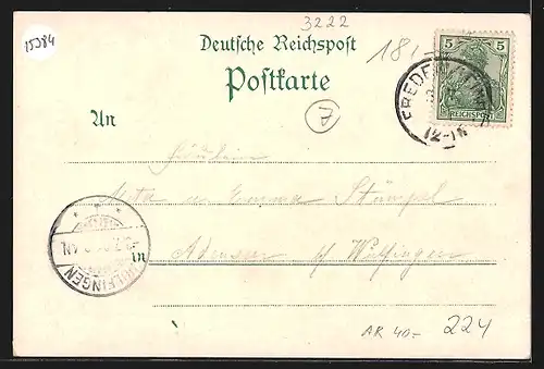 Lithographie Freden a. d. Leine, Gewerkschaft Hohenzollern, Ortsansicht