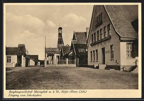 AK Höfer, Bergbaugesellschaft Mariaglück, Eingang zum Schachtplatz