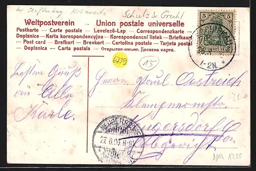 Lithographie Zschipkau, Zschipkauer Werke, Werksgasthof, Direktionsgebäude
