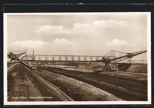 AK Grube Erika, Abraumförderbrücke mit Gelände