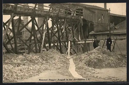 AK Crosta-Louske i. S., Mammut-Bagger-Ausguss in der Adolfshütte