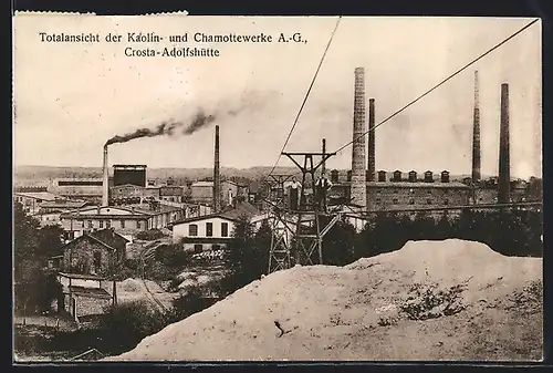 AK Crosta-Adolfshütte, Totalansicht der Kaolin- & Chamottewerke AG
