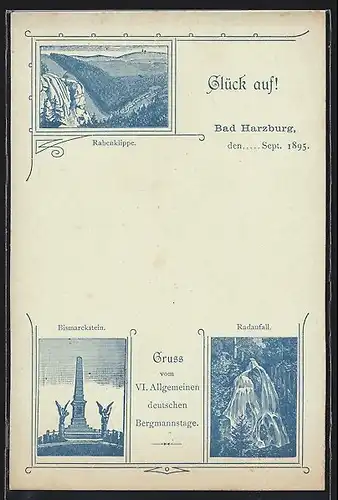 AK Bad Harzburg, Rabenklippe, Radaufall, Bismarckstein, Bergbau