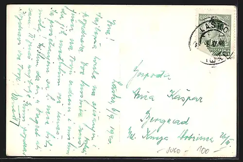 AK Lasko ob Savinji, Ortsansicht mit Brücke