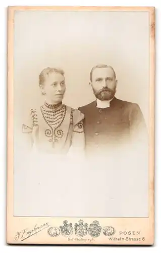 Fotografie J. Engelmann, Posen, Wilhelm-Str. 8, königliche Wappen Sachsen-Meiningen, Sachsen-Weimar, Lippe-Detmold