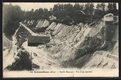 AK Echassièves, Kaolin Beauvoir, Vue d`une Carrière