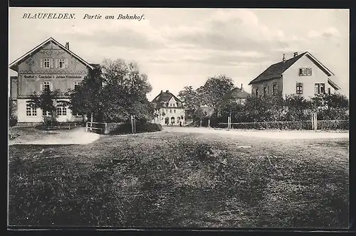 AK Blaufelden, Gasthof zur Eisenbahn, Inh. Johann Köhnlechner