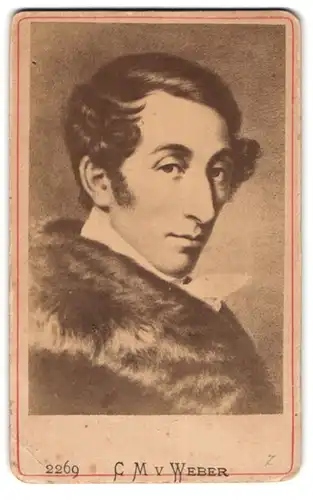 Fotografie Portrait des Komponisten Carl Maria Weber