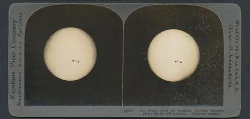 Stereo-Fotografie Keystone View Company, Meadville /Pa, Die Sonne, durch 40 Zoll Teleskop aufgenommen, Yerkes Observator