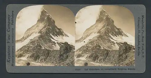 Stereo-Fotografie Keystone View Company, Meadville /Pa, Ansicht Matterhorn
