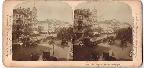 Stereo-Fotografie American Stereoscopes & Stereoscopic, Ansicht Anvers, Avenue de Kayser