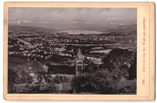 Fotografie Ansicht Zürich, von der Waid aus gesehen