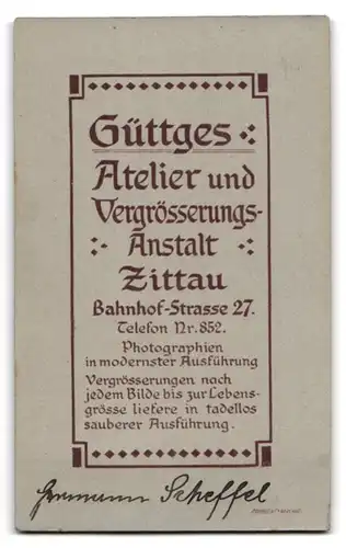 Fotografie Guttges, Zittau i/Sa., Herr mittleren Alters in elegantem Anzug