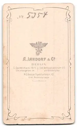 Fotografie A. Jandorf & Co., Berlin, Blasser Jüngling mit Augenringen