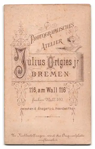 Fotografie Julius Ortgies Jr., Bremen, Am Wall 116, Portrait dicker Herr in Anzug