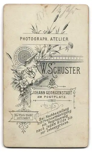Fotografie W. Schuster, Johann-Georgenstadt, Portrait Kleinkind mit Locken