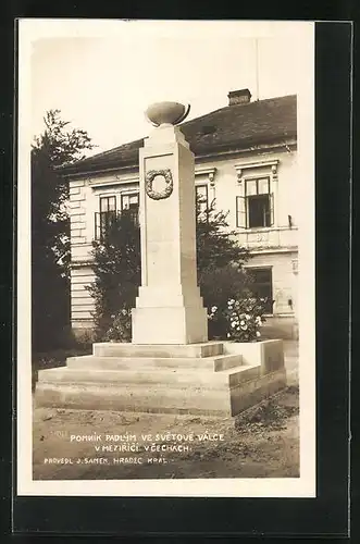 AK Ceske Mezirici, Pomnik padlym