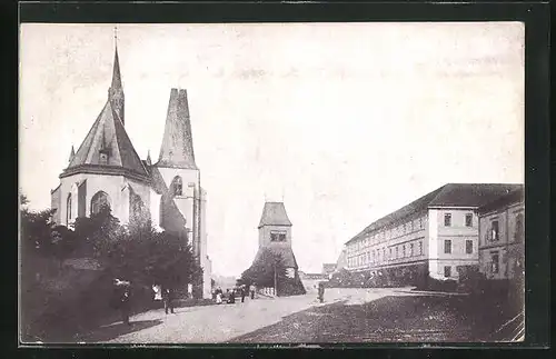 AK Rakovnik, Strassenpartie an der Kirche