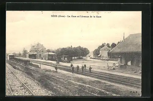 AK Sèes, La Gare et l`Avenue de la Gare