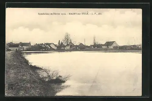 AK Magny-sur-Tille, Inondations de Fèvrier 1910