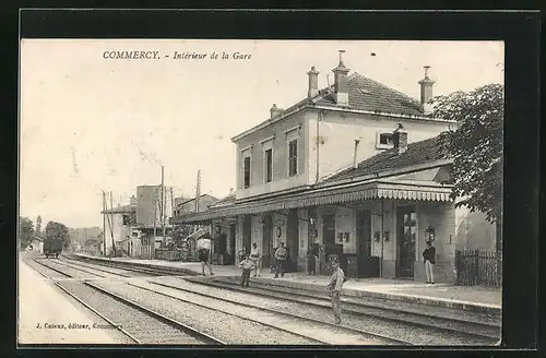 AK Commercy, Intérieur de la Gare, Bahnhof