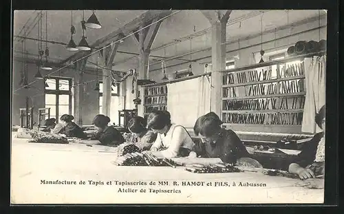 AK Aubusson, Manufacture des Tapis, Atelier des Tapisseries, Teppichknüpfer