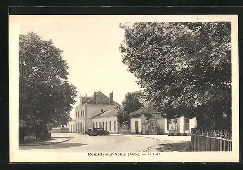 AK Romilly-sur-Seine, La gare, Blick auf den Bahnhof
