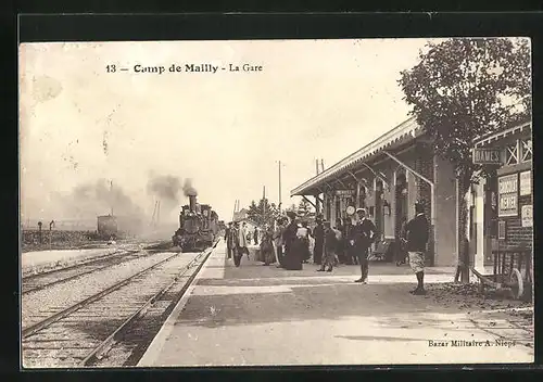 AK Camp-de-Mailly, La Gare, Bahnhof