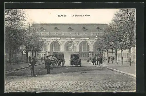 AK Troyes, La Nouvelle Gare, Bahnhof
