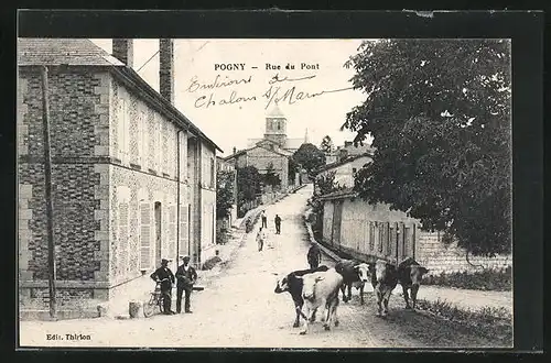 AK Pogny, Rue du Pont