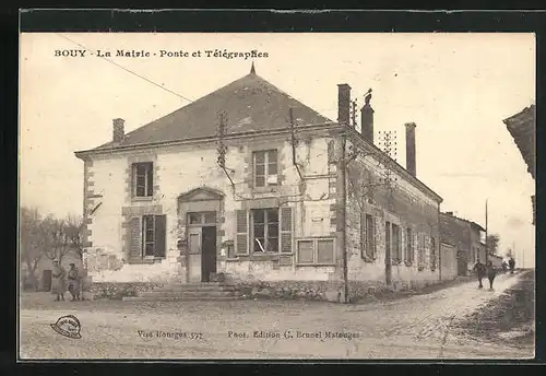 AK Bouy, La Mairie, Poste et Télégraphe