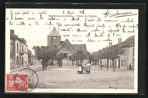 AK Conflans-sur-Seine, Place de l`Église