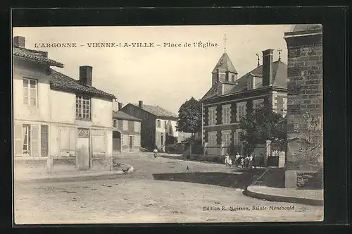 AK Vienne-la-Ville, Place de l`Église