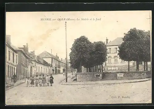 AK Mesnil-sur-Oger, La Mairie et le Jard