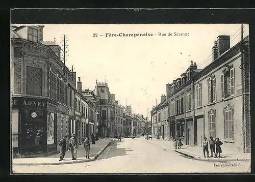 AK Fere-Champenoise, Rue de Sezanne