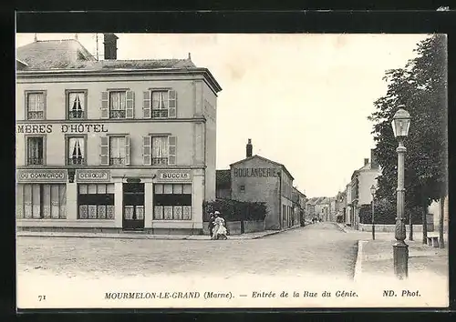 AK Mourmelon-le-Grand, Entree de la Rue du Genie