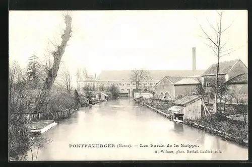 AK Pontfaverger, Les Bords de la Suippe