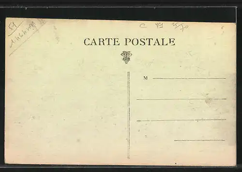 AK Pontfaverger, La Poste