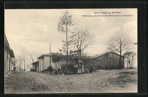 AK Saint-Jean-sur-Moivre, Bifuraction des Routes de Marson et de Dampierre