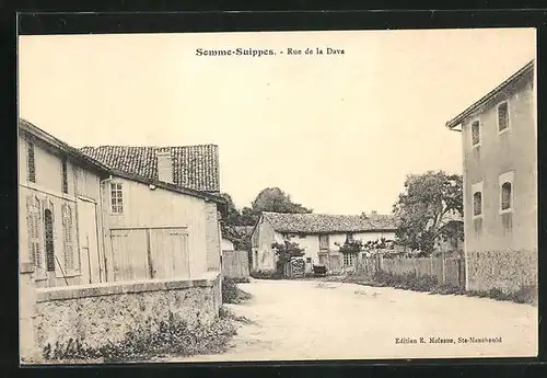 AK Somme-Suippes, Rue de la Dava