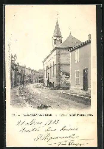 AK Chalons-sur-Marne, Eglise Sainte-Pudentienne