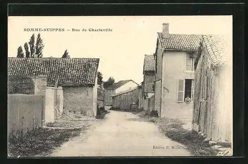 AK Somme-Suippes, Rue de Charleville