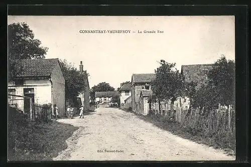AK Connantray-Vaurefroy, La Grande Rue