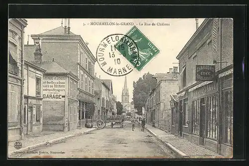 AK Moumelon-le-Grand, La Rue de Chalons