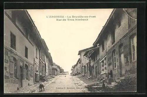 AK La Neuville-au-Pont, Rue du Trou Rimbault