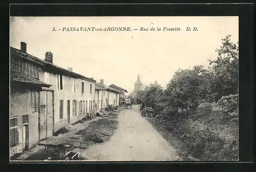 AK Passavant-en-Argonne, Rue de la Fossette